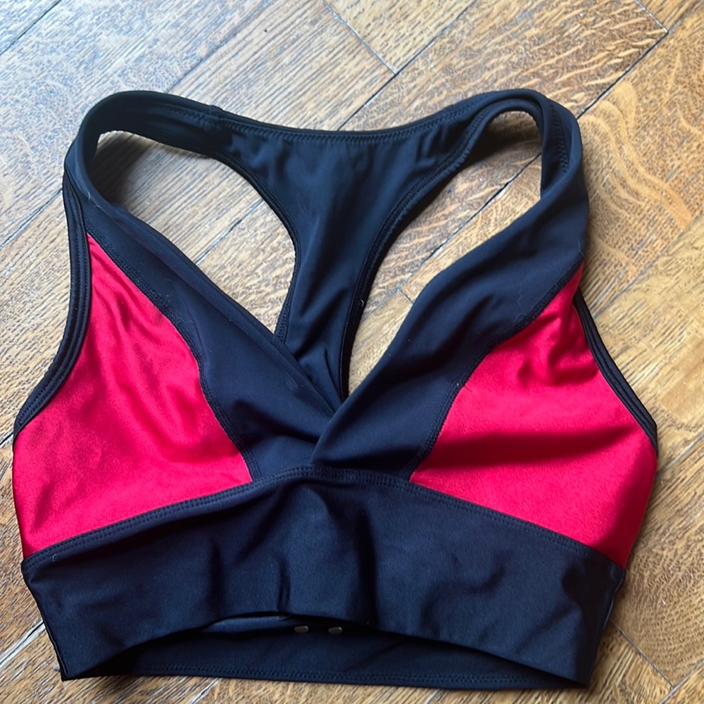 Alala red and black bra top. size XS.  EUC